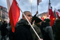 Warsaw 11.11.2017. Independence Day March - with many far-rightwing nationalists.
Photo: Chris Niedenthal