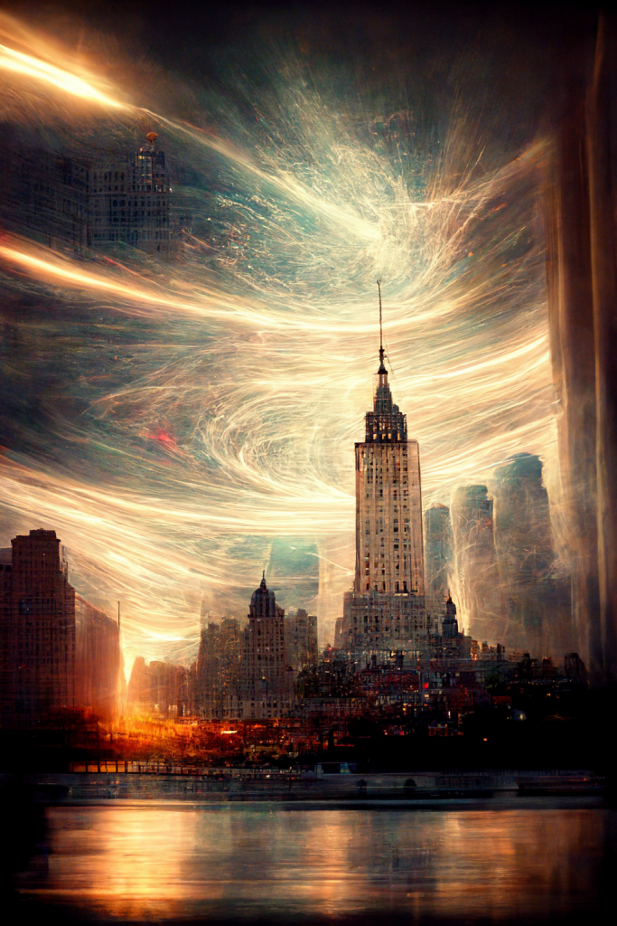 wormholes over new york city